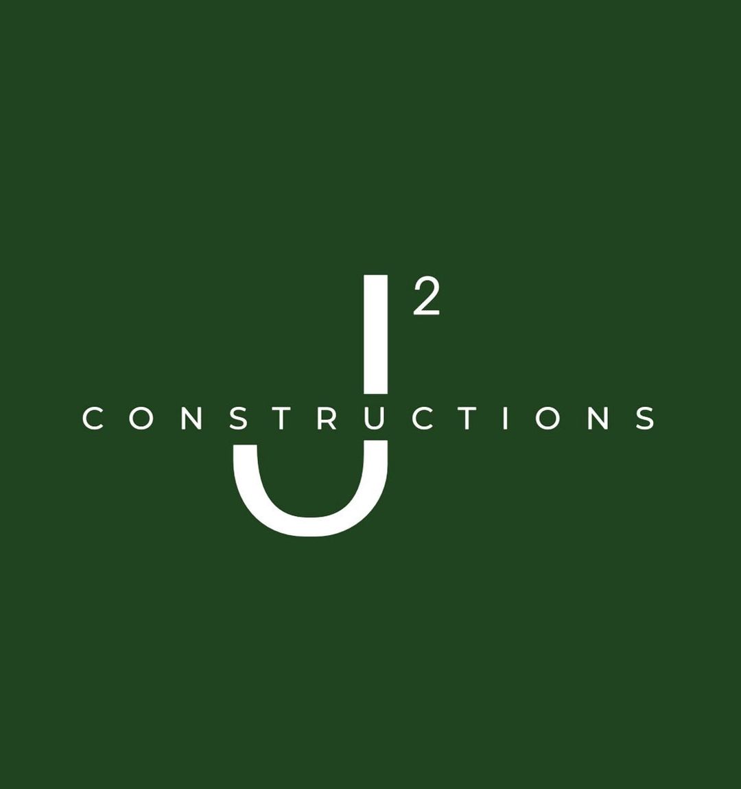 j squared logo green with white text